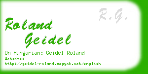 roland geidel business card